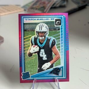 🔥 2025 Tetairoa McMillan Panini Donruss Optic Pink Prizm. Carolina Panthers.